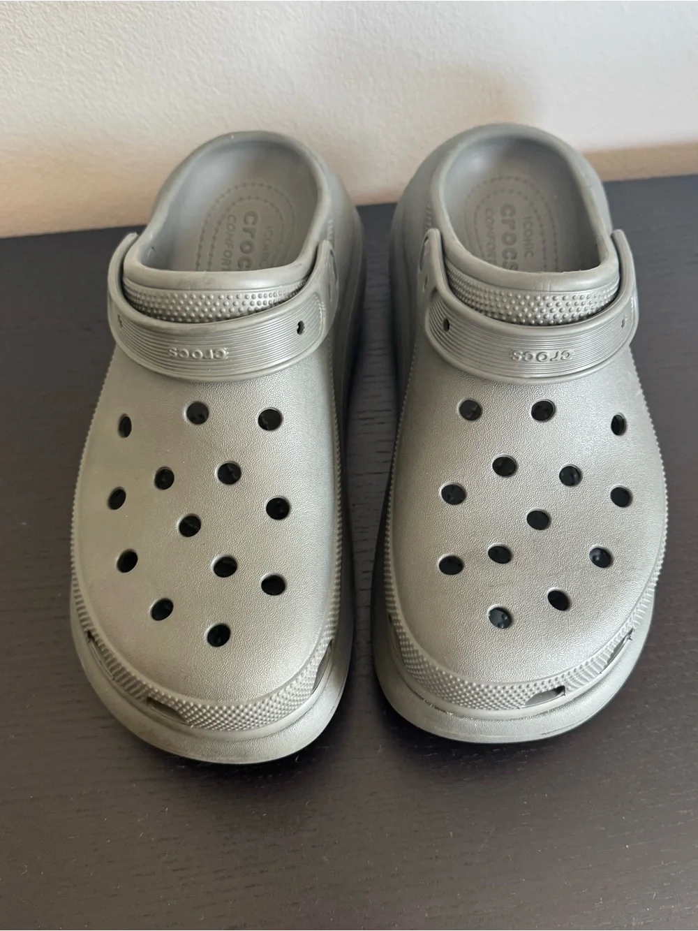 Crocs Men's Classic Crush Clog Platform Gray Size 11 Comfort